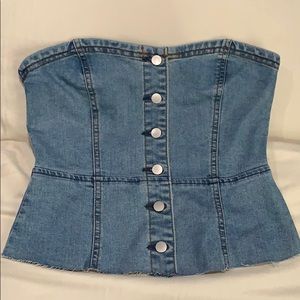 Denim Tube Top